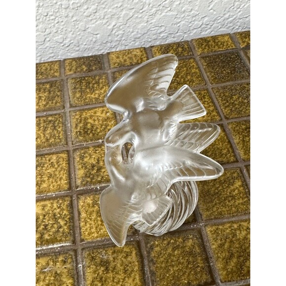 MCM Vintage Nina Ricci L’air du Temps Lalique Crystal Perfume Bottle-signed - Picture 5 of 8